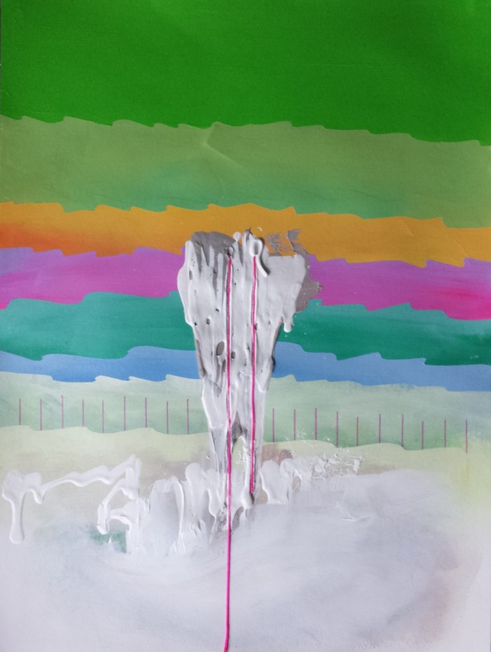 Possible Universe 24 acyrlic and string on paper